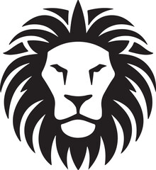 Lion head vector silhouette image