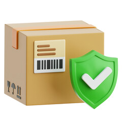 Package Insurance 3d Illustration