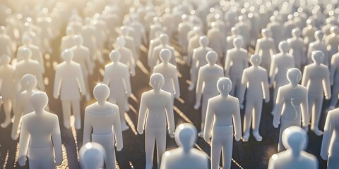 Creating a 3D Rendering of a Crowd of Stick Figure People. Concept 3D Rendering, Crowd Simulation, Stick Figures, Digital Art, Visual Effects