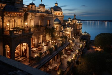 Istanbul, Turkey, the Palace &Ccedil;&iacute;ragan, an old Ottoman palace now turned into a hotel., generative IA