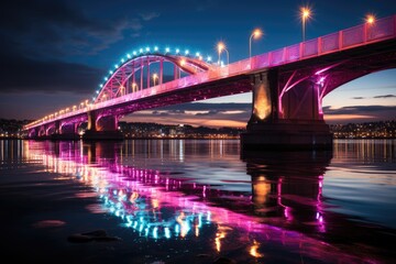 Istanbul, Turkey, The Galat's Bridge, a historic bridge over the Bosphorus Strait., generative IA
