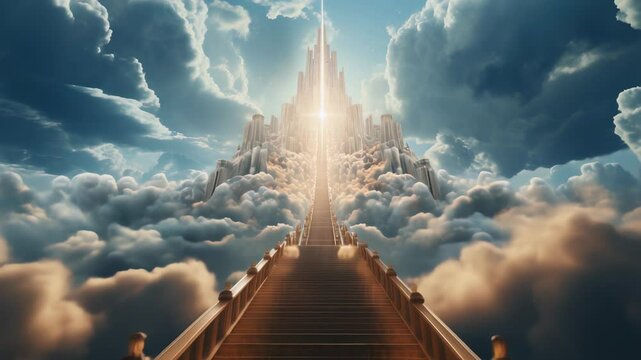 Staircase leading to the heavenly temple