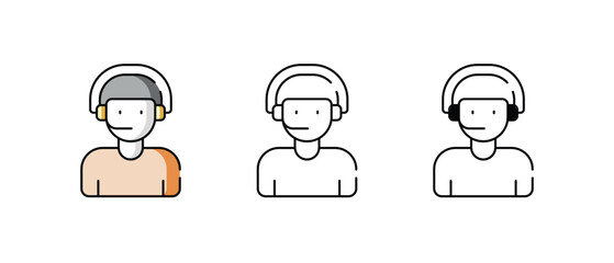 Commentary icons vector set stock illustration