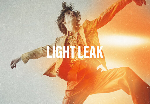 Light Leak Photo Overlay Mockup