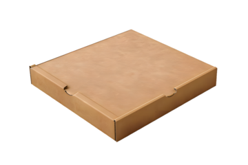 Pizza box mock up isolated on transparent background