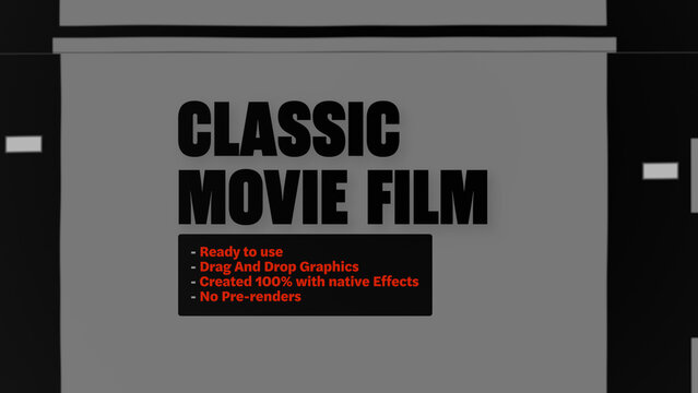 Classic Movie Film Strip Reel Motion Overlays  - Vertical