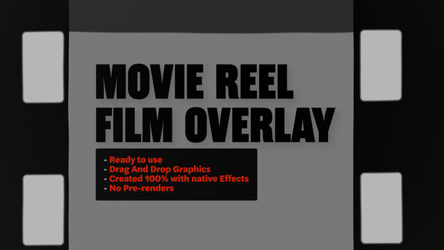 Movie Film Strip Reel Motion Overlays  - Vertical