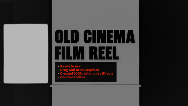 Old Cinema Film Strip Reel Motion Overlays  - Vertical
