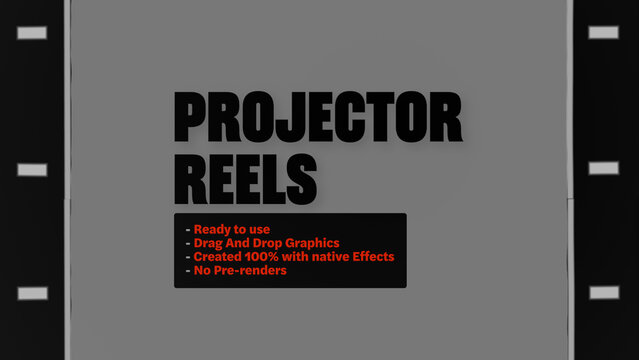 Projector Reels Film Strip Reel Motion Overlays  - Vertical