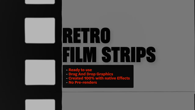 Retro Film Strip Reel Motion Overlays  - Vertical