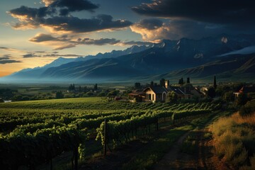 Mendoza, Argentina, the Mendoza train station, with historical architecture., generative IA