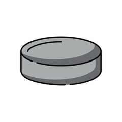 Hockey puck vector icon