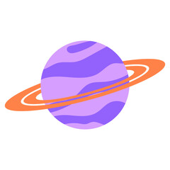 Fototapeta premium purple planet with ring
