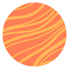orange and yellow planet
