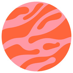 orange and pink planet