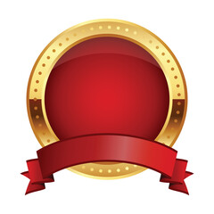 Luxury Golden Red Badge