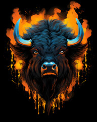 Bison lurked in the shadows