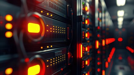 Obraz premium The Data Center Servers