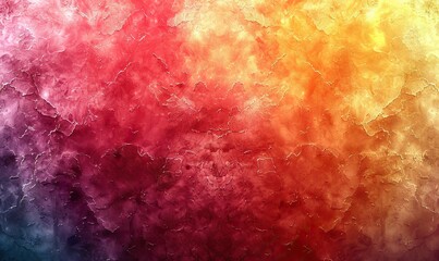Fototapeta premium Vibrant color gradient: red, pink, coral, peach, lemon, lime, green, abstract background for design, mix iridescent, bright, fun, rough grain noise, grungy template.
