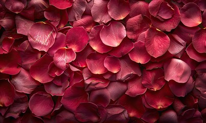 Naklejka premium Texture of delicate red rose petals creates a captivating backdrop.