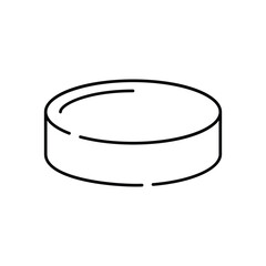 Hockey puck vector icon