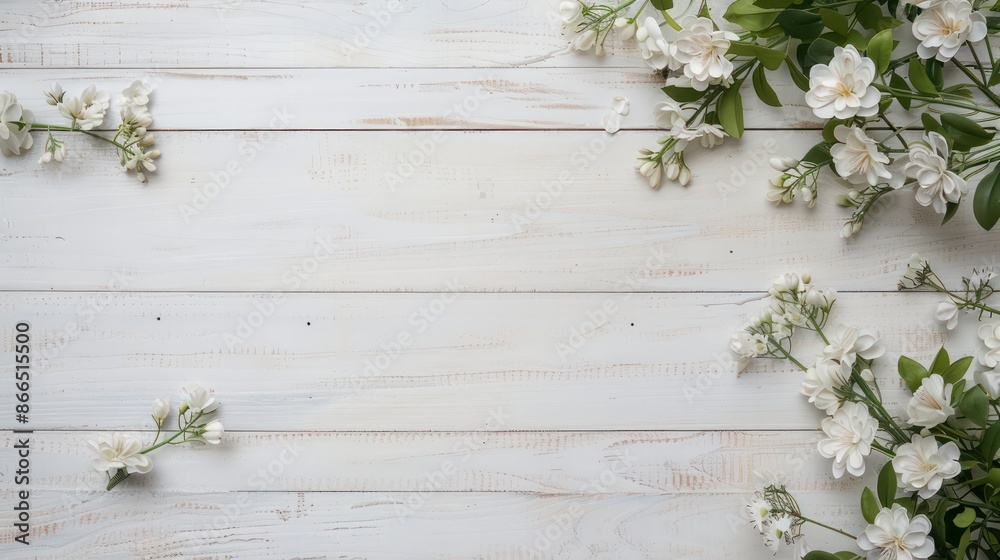Aufkleber A white background with a bunch of white flowers on it. The flowers are arranged in a way that they are not overlapping each other. The background is white, which gives the image a clean