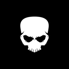 Logo tengkorak keren. Ilustrasi vektor tengkorak.	