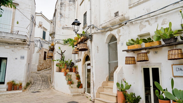 Il bellissimo borgo antico di Ceglie Messapica,Brindisi,Puglia. Italia