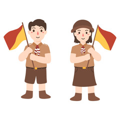 A Group of Kids Scouting