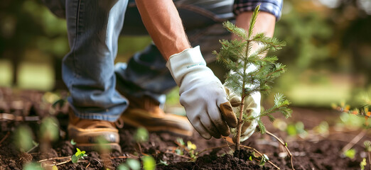 Fototapeta premium Dirt to Green: The Journey of Regeneration