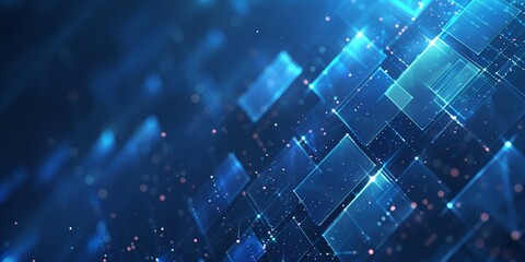 Abstract, futuristic blue technology background with glowing lines and circuit patterns for a high-tech visual effect.
