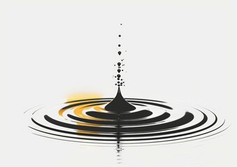 close-up water drop splash effect and distinct water waves