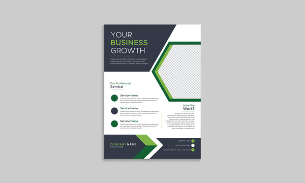 Flyer design for business, corporate creative business flyer design, business leaflet design, business vector template design or poster design for business