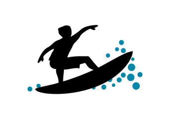 Surfing Character Design Illustration vector eps format suitable for your design needs logo illustration animation etc