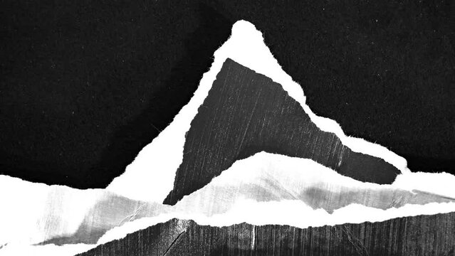 black and white paper stop motion