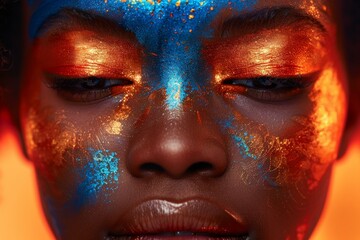 Transformative Art Portrait, Vibrant Colors, Abstract Expressionism, Abstract Expression