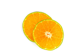 orange slice, clipping path, isolated on white background