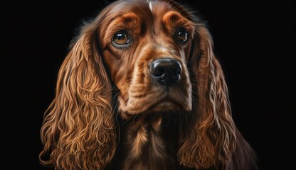 English cocker spaniel puppy portrait