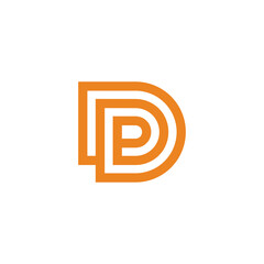 Obraz premium Initial Letter D DP PD logo vector design template
