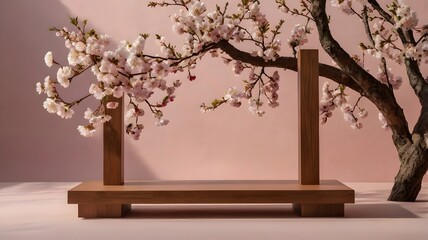 cherry blossom in the park, ai generated