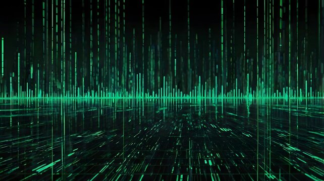 abstract binary code, ai generated