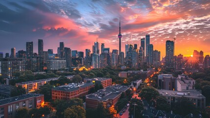 Fototapeta premium The city thrives on innovation, with tech hubs and startups driving economic growth and pushing the boundaries of what's possible.