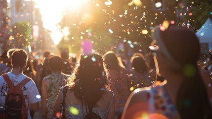 The festivals and events bring people together in joyous celebration, reflecting the diverse and inclusive nature of urban life.