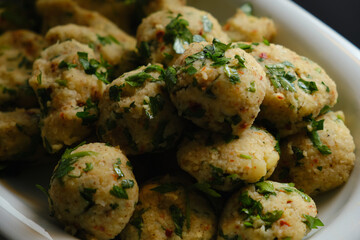 potato dumplings close-up