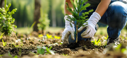 Naklejka premium Dirt to Green: The Journey of Regeneration