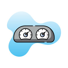 Speedometer vector icon