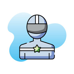 Racecar Driver vector icon