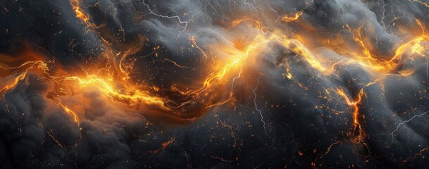 Abstract Fire and Lightning Texture