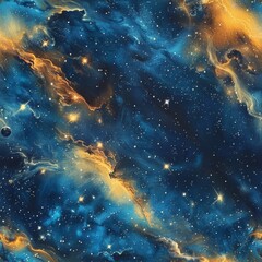 Fototapeta premium watercolor Nebulae and Galaxies on vintage background, minimal pattern, high contrasty 