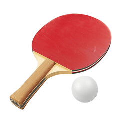 Table tennis isolated on white